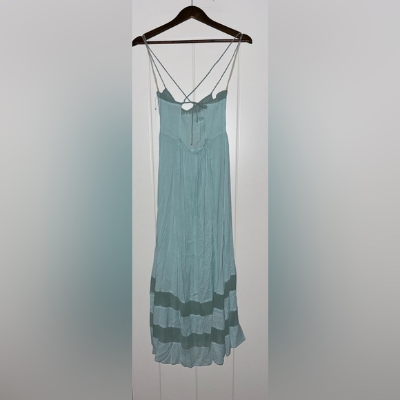 Napean Sea RD Plunging Women S Semi Sheer Feminine Maxi Dress Cocktail Party - Picture 2 of 5